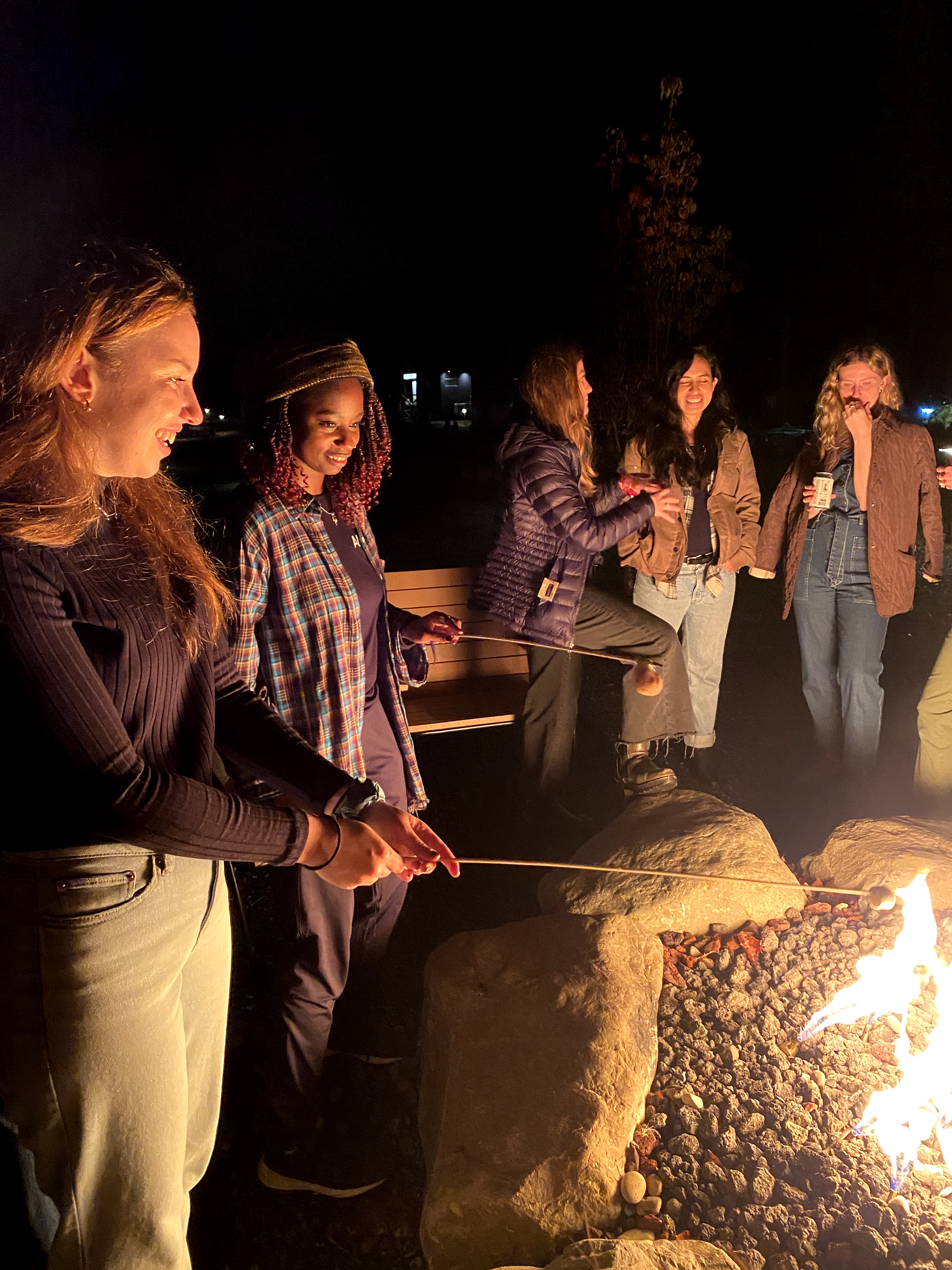 Various images of team collaboration and bonding