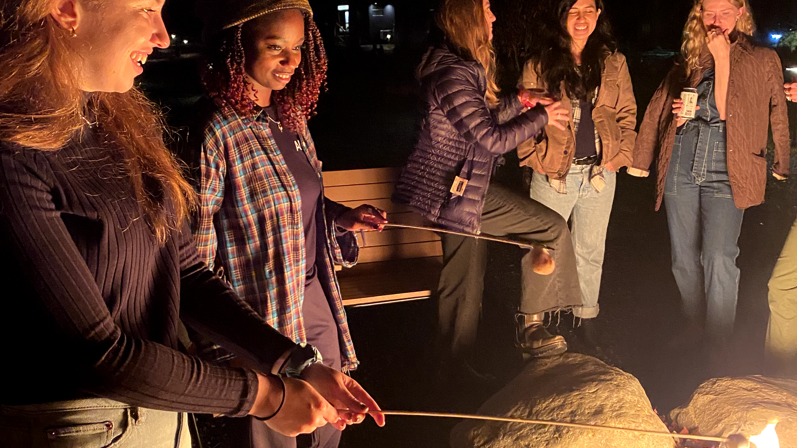 Various images of team collaboration and bonding