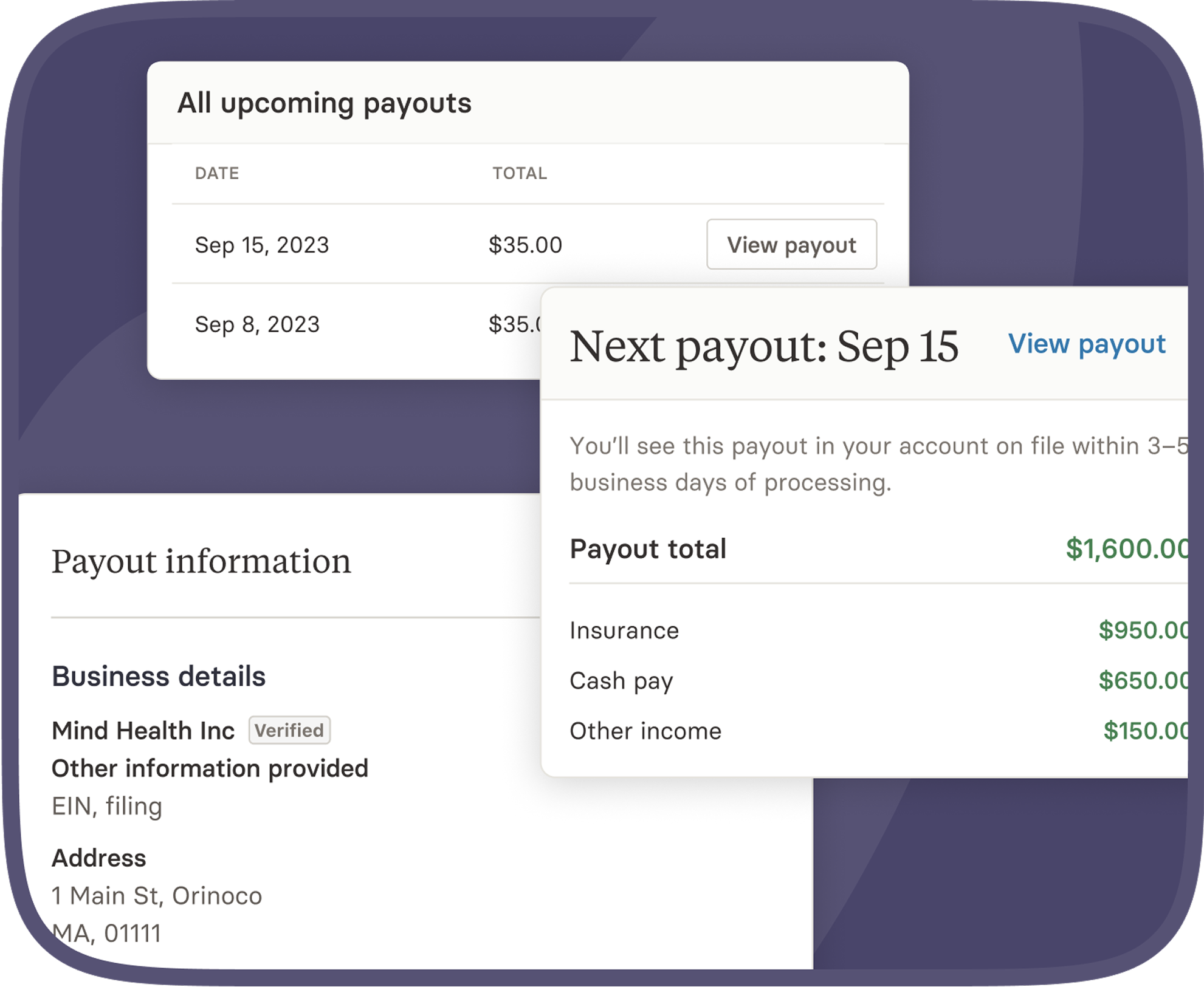 Reliable payouts