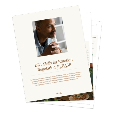 DBT Skills Worksheet for Emotional Regulation: PLEASE pdf cover