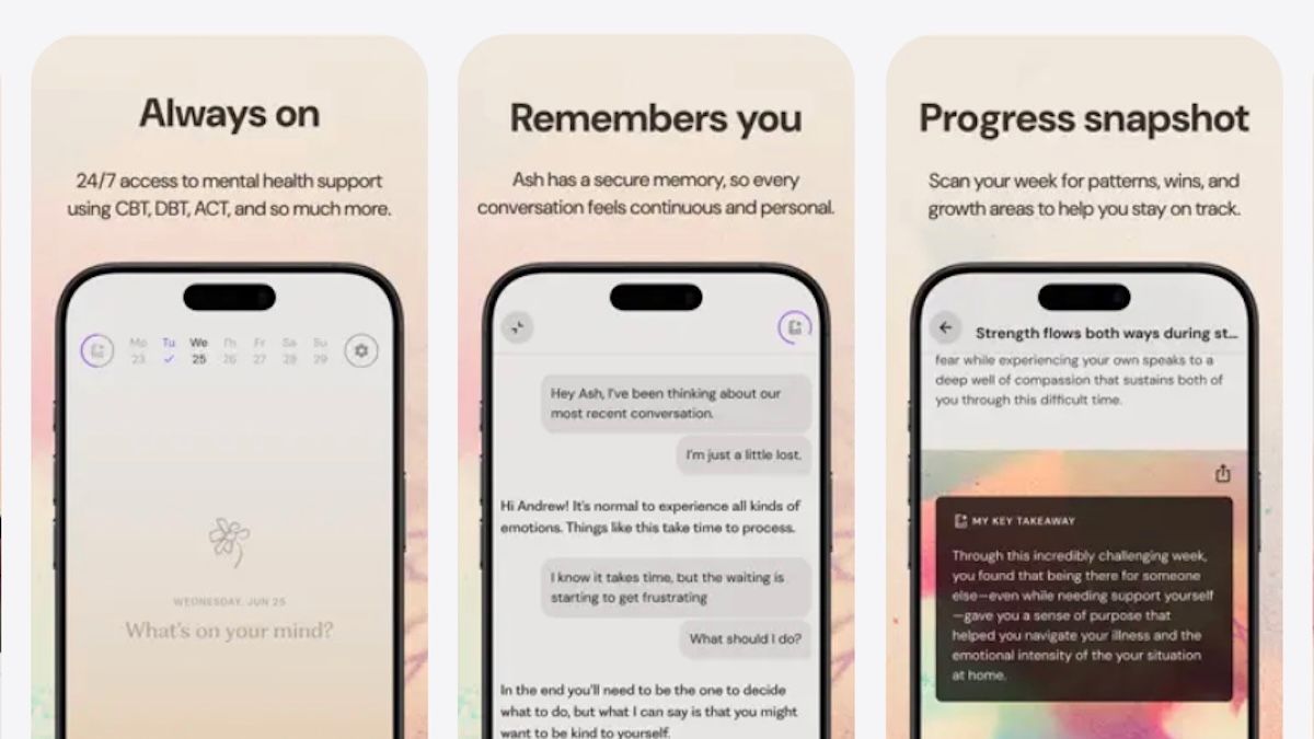 Ash by Slingshot AI chatbot screenshot