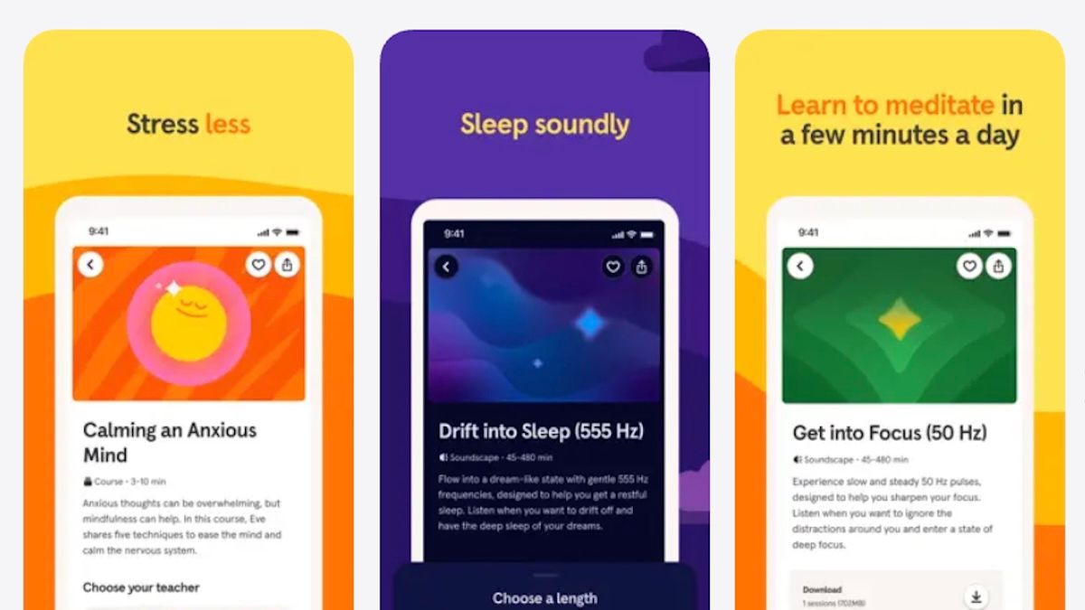 Headspace mindfulness app screenshot