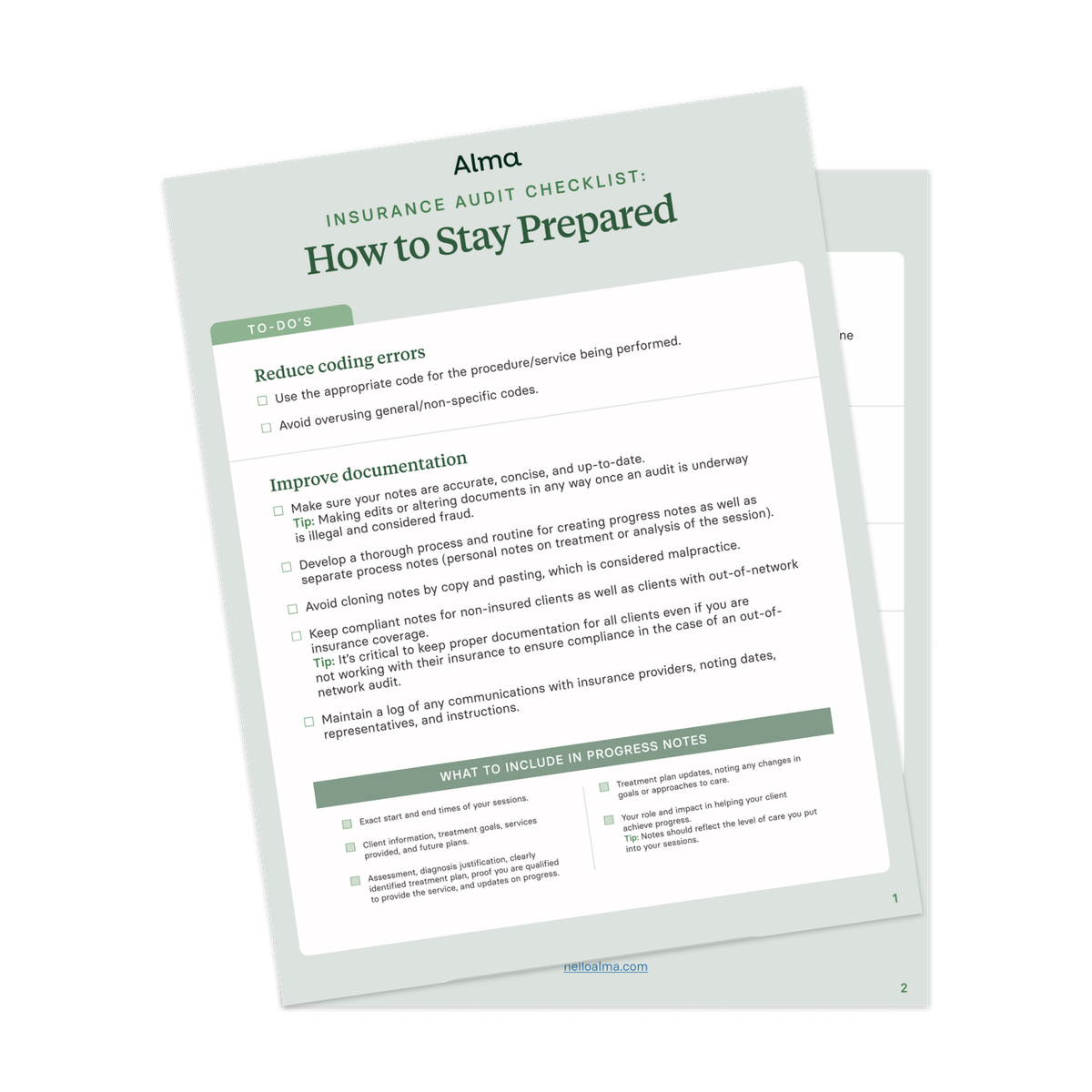 Insurance Audit Checklist