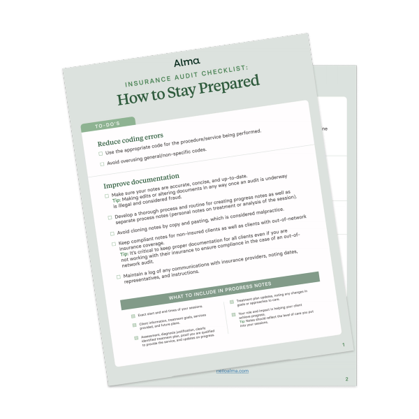 Insurance Audit Checklist