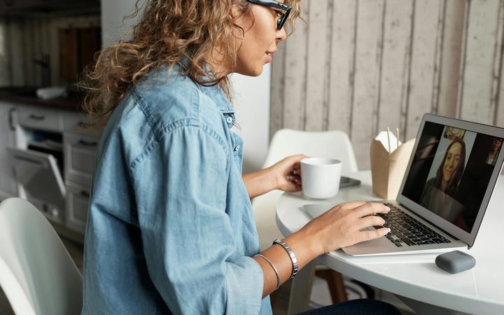 Woman-typing
