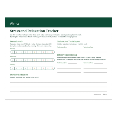 Stress and relaxation tracker