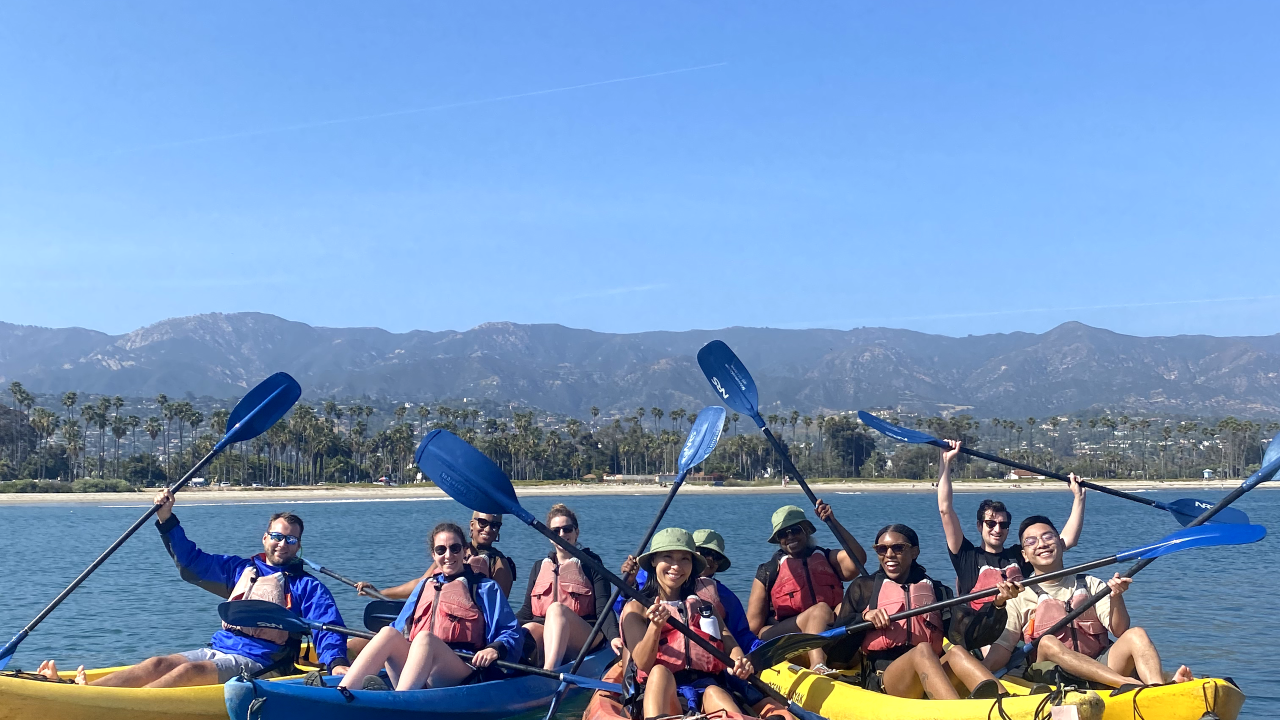 Various images of team collaboration and bonding