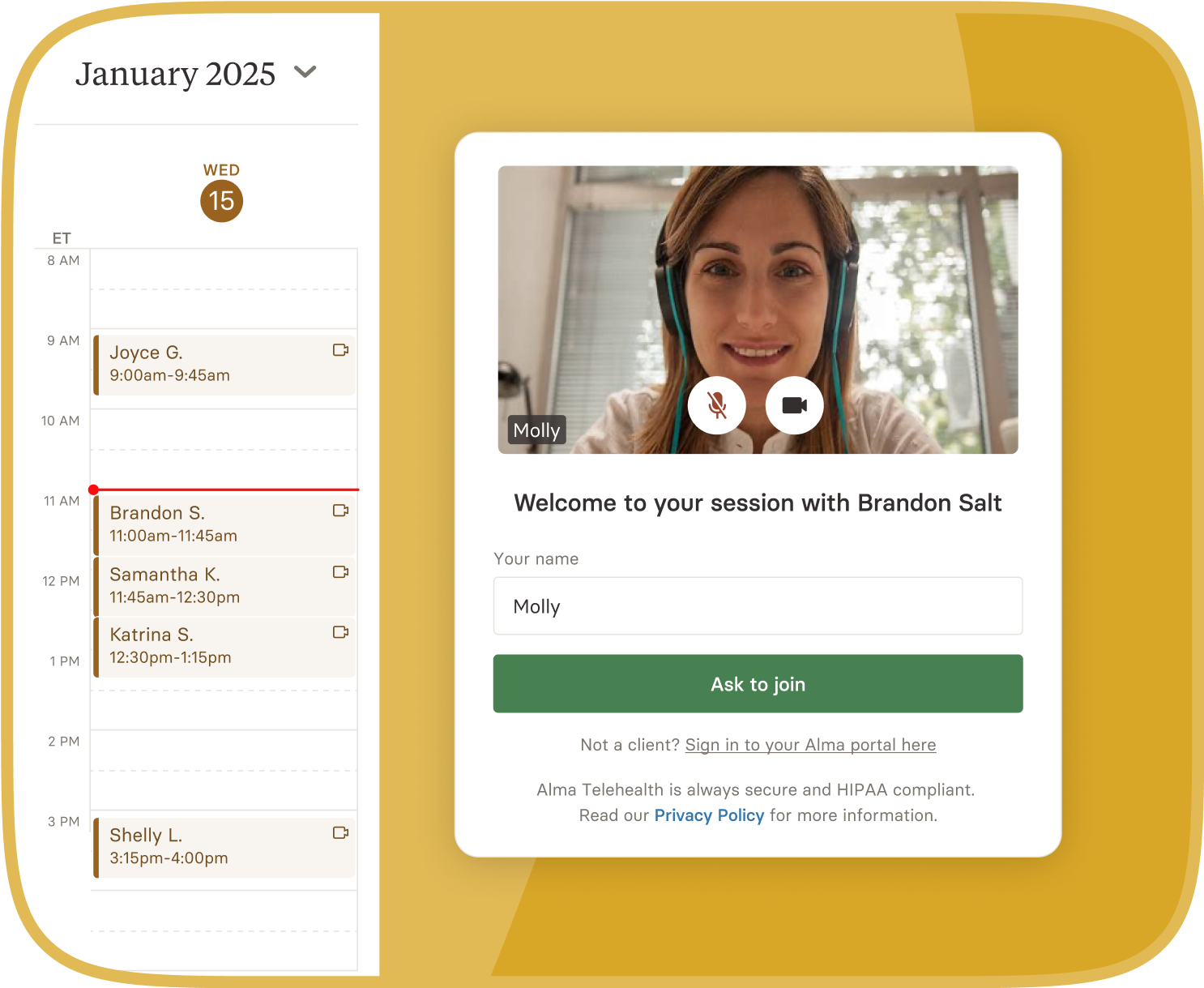 Patient product details for virtual care
