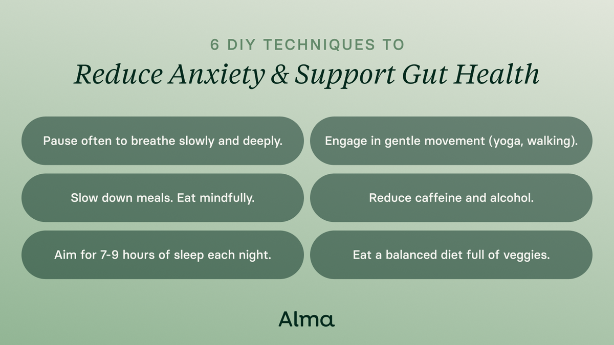 Gut health anxiety infographic