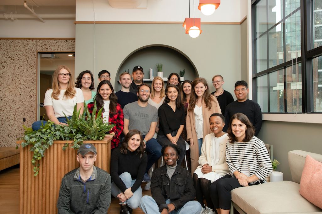 Group photo of the initial Alma start up team