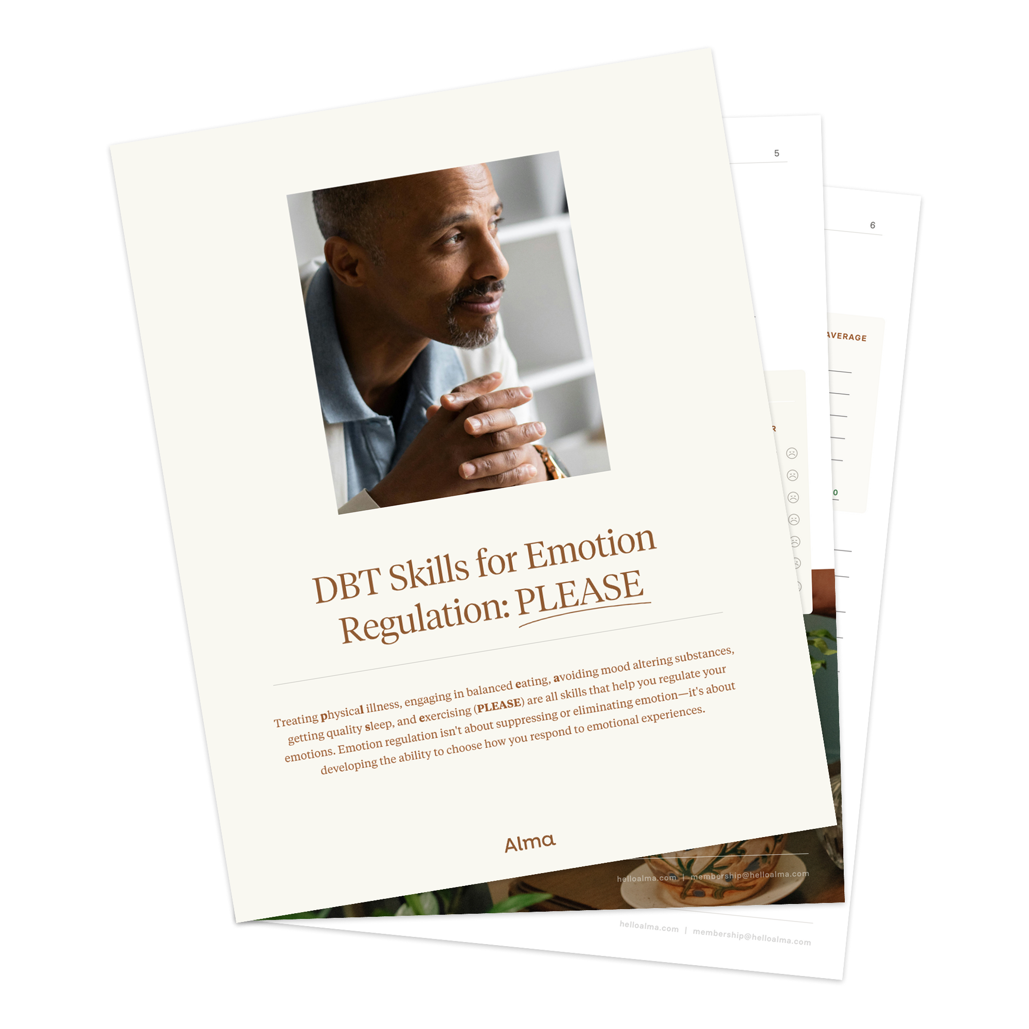 DBT Skills Worksheet for Emotional Regulation: PLEASE pdf cover