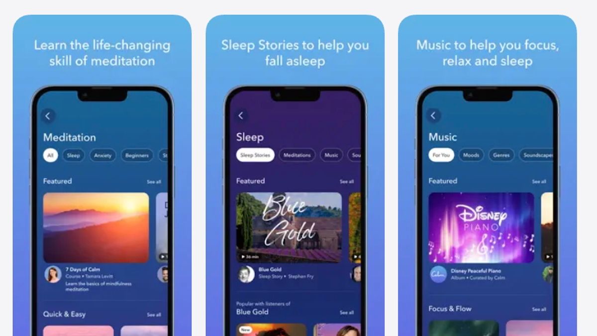Calm mindfulness app screenshot