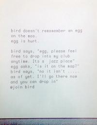 Naomi Livia, "Egg Text III" from "Fried Egg Portraits" | DER GREIF