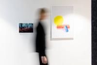 Installation view, Sonia Bhamra "A Surreal Landscape", 2021 / Catherine Losing, "Infographics", 2014 © Keith Kaselampao | DER GREIF