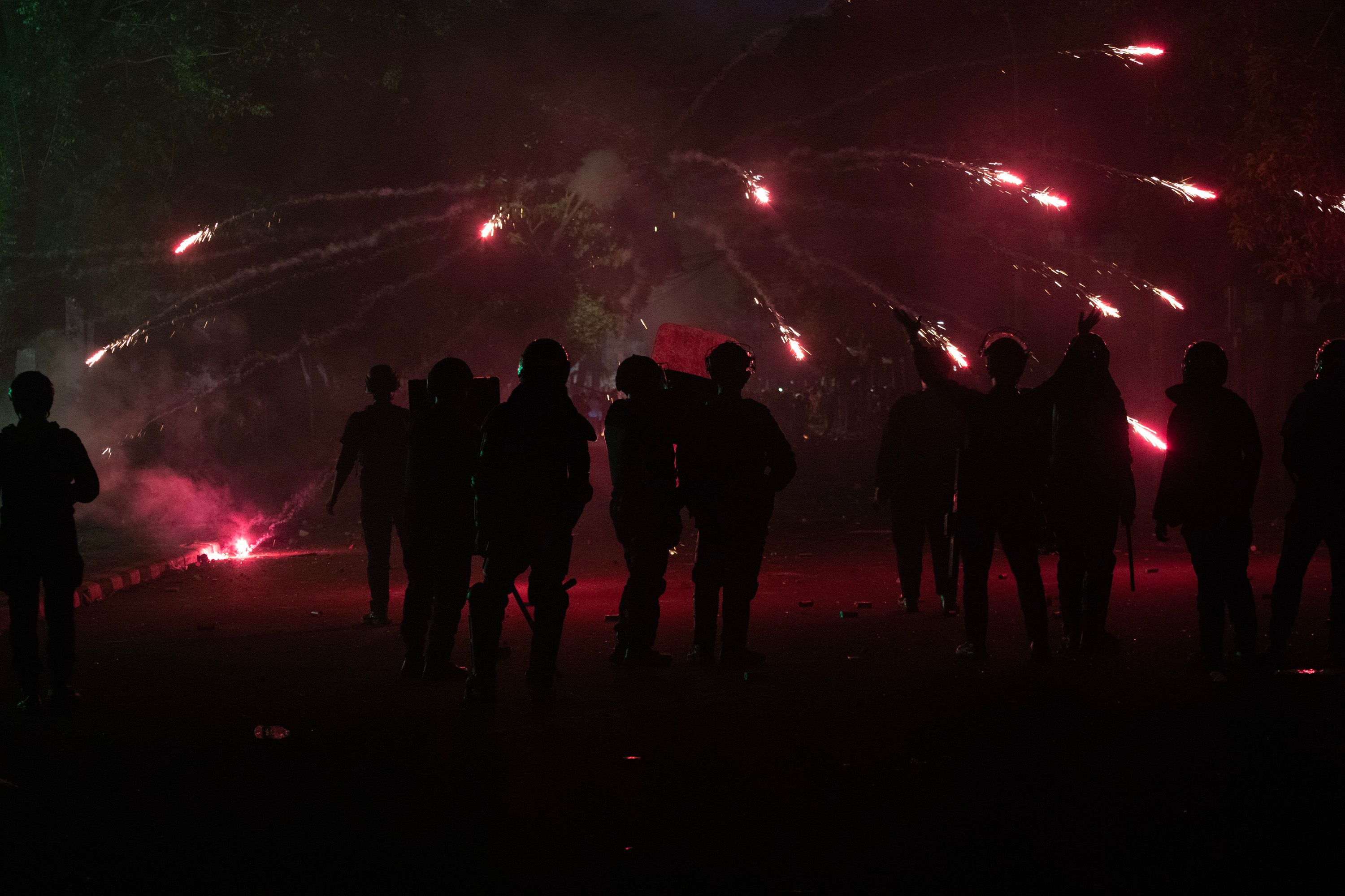 "Protest in Jakarta, Indonesia" from the series "The Night Riots" — Donal Husni