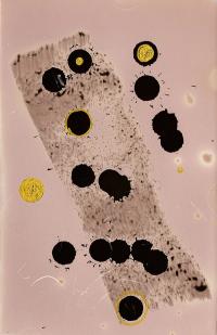 Catriona Gray, "Chemigram with Wax and Gold", 2023. | DER GREIF