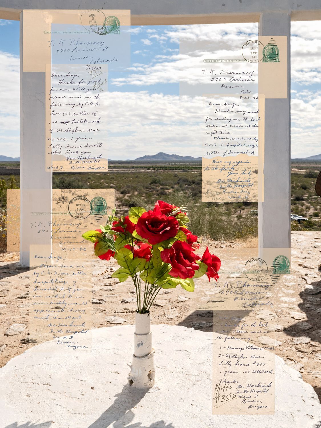"An offering for Shoziro" from the series "Veiled Inscriptions" — Dean K. Terasaki