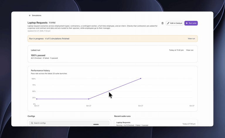Introducing Simulations in Serval