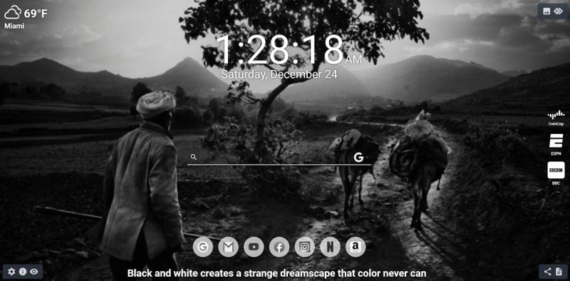 Farmer walking donkeys in black and white, on MeaVana