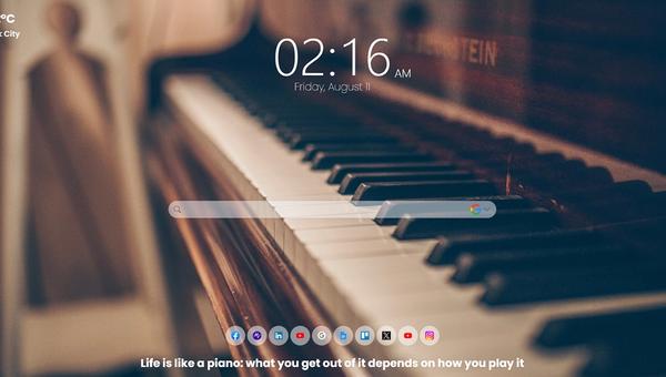 Exploring the Piano Aesthetic: Transforming Your Browser with MeaVana