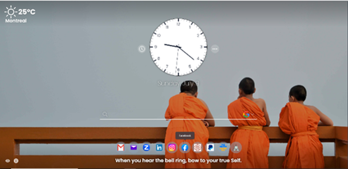 Peaceful Mind Quotes - as seen on the MeaVana "Peaceful Mind" dashboard