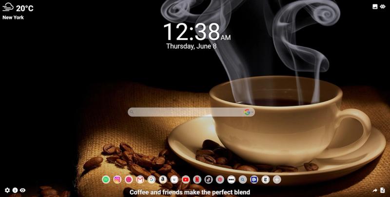 Coffee steaming on MeaVana