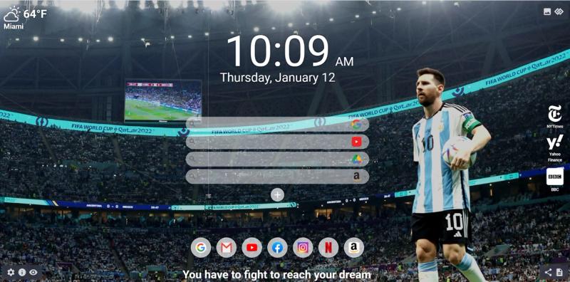 Messi in Argentina colors on MeaVana