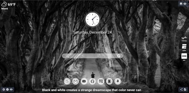 Black & White woods on MeaVana