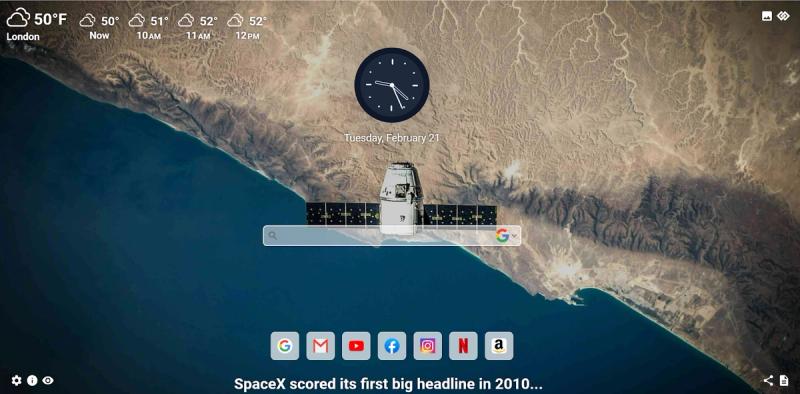 Satellite orbiting Earth, on MeaVana