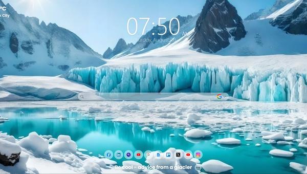 Discover the Icy Wonders: Glacier Appreciation with MeaVana Chrome Extension