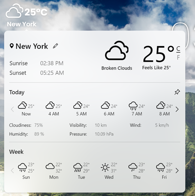 Weather Forecast for my City