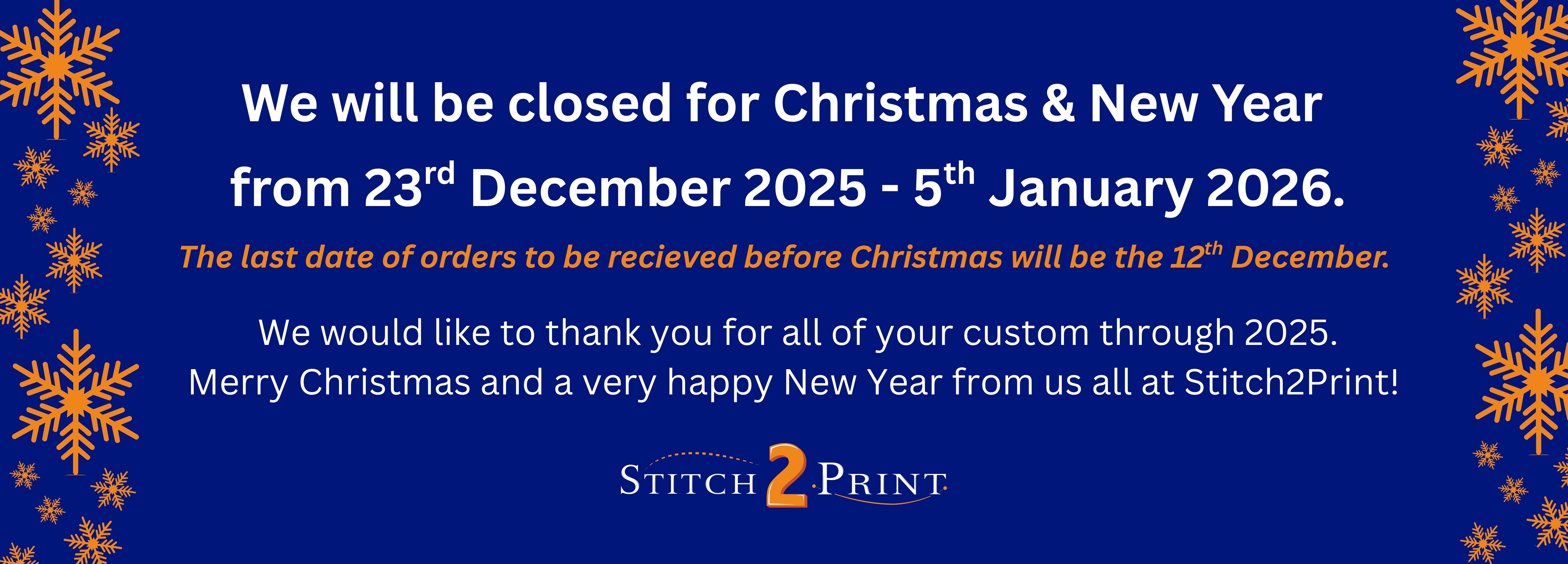 Xmas Closing Times background