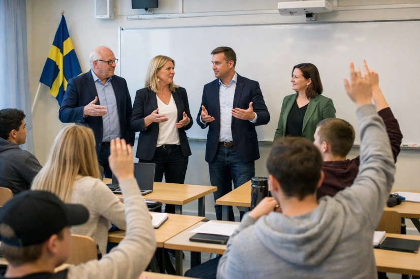 Vissa skolelever i Huddinge möter aldrig politiker
