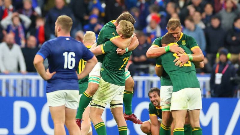 South Africa Cheering post Quarterfinals Rugby Win