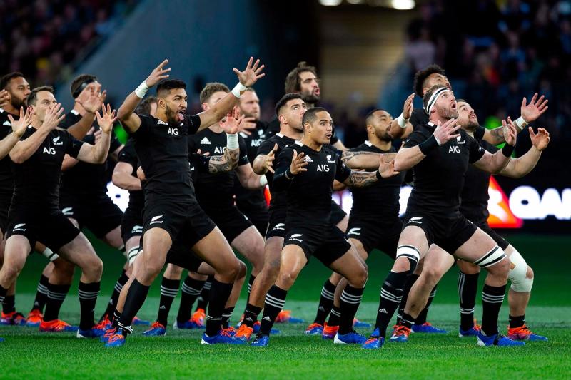 New Zealand All Blacks Dancing the 'Haka'