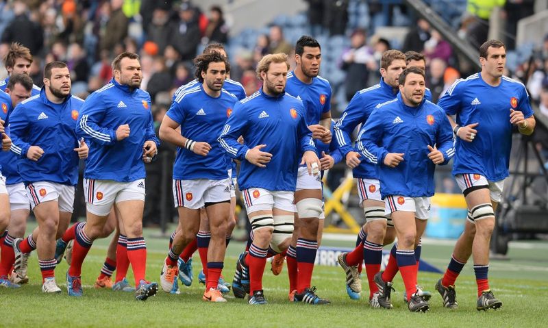 French Rugby National Team Warming up
