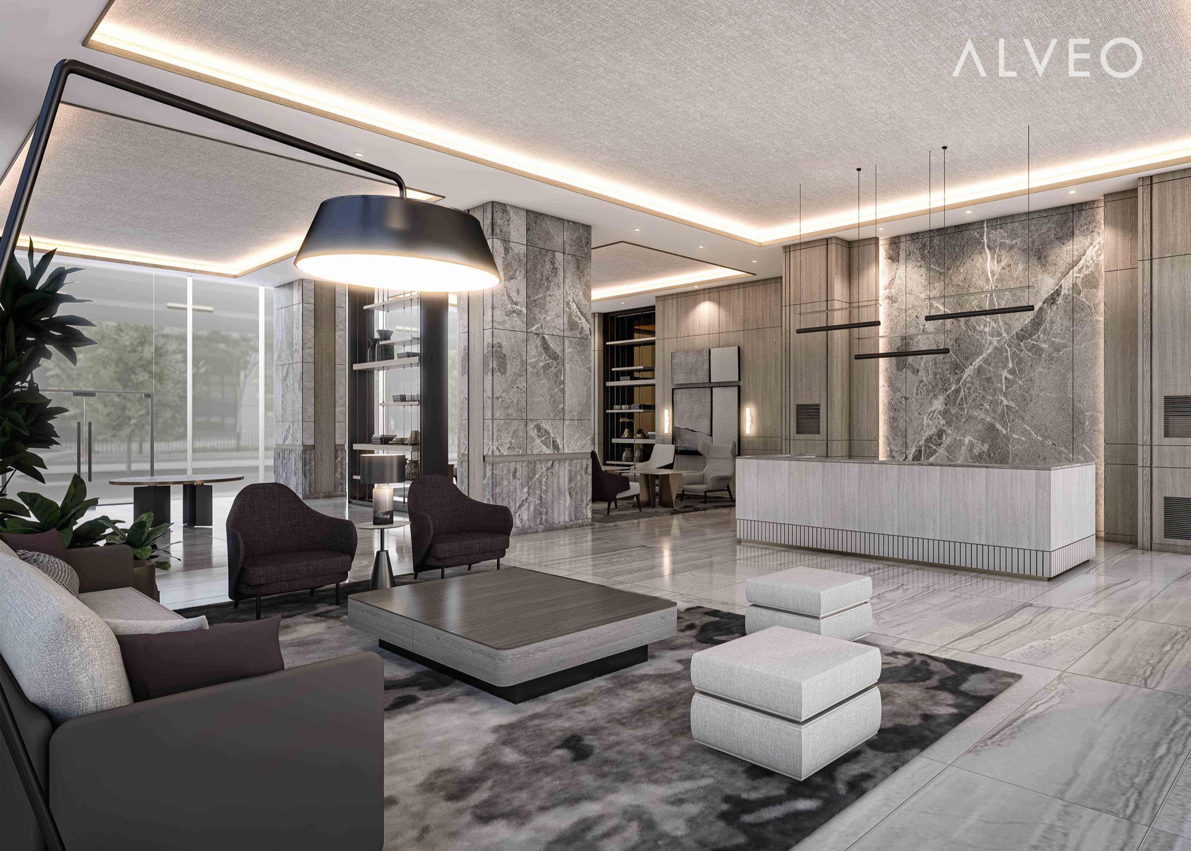 Render of the main lobby at Park East Place, Taguig City