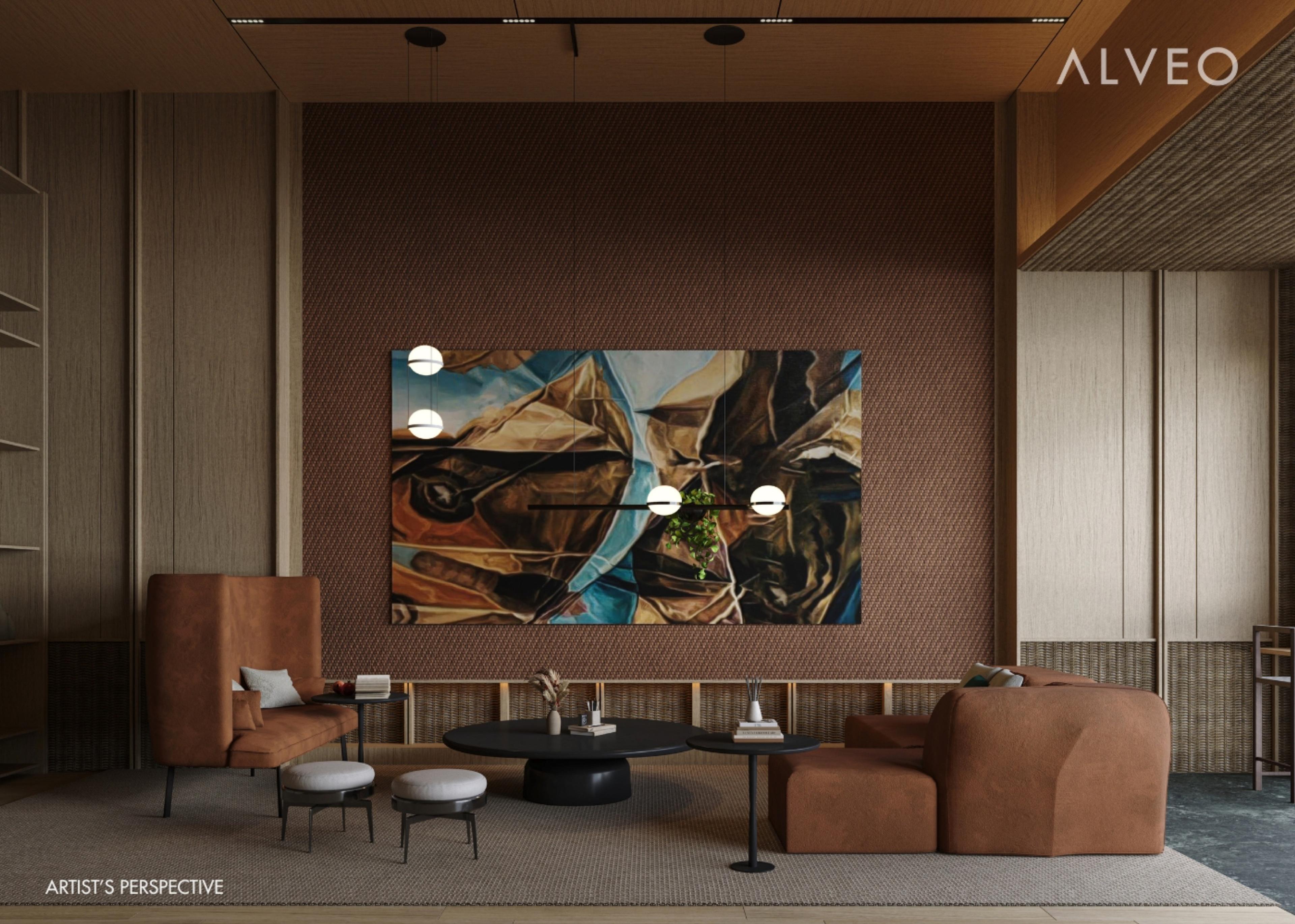 The residential lounge at Vertis Residences, Quezon City
