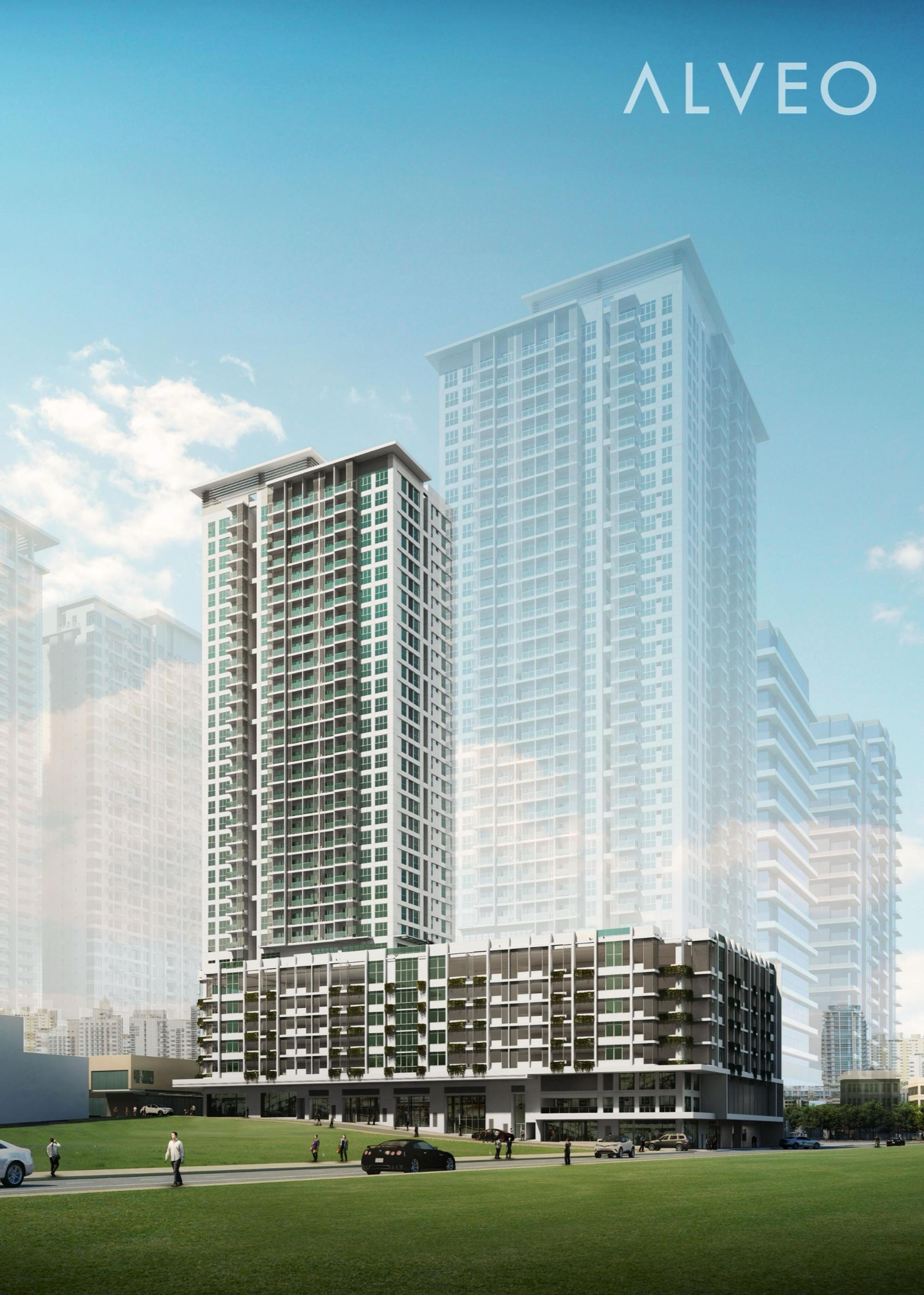 Render of the Astela Towers facade by day, Circuit Makati, Makati City