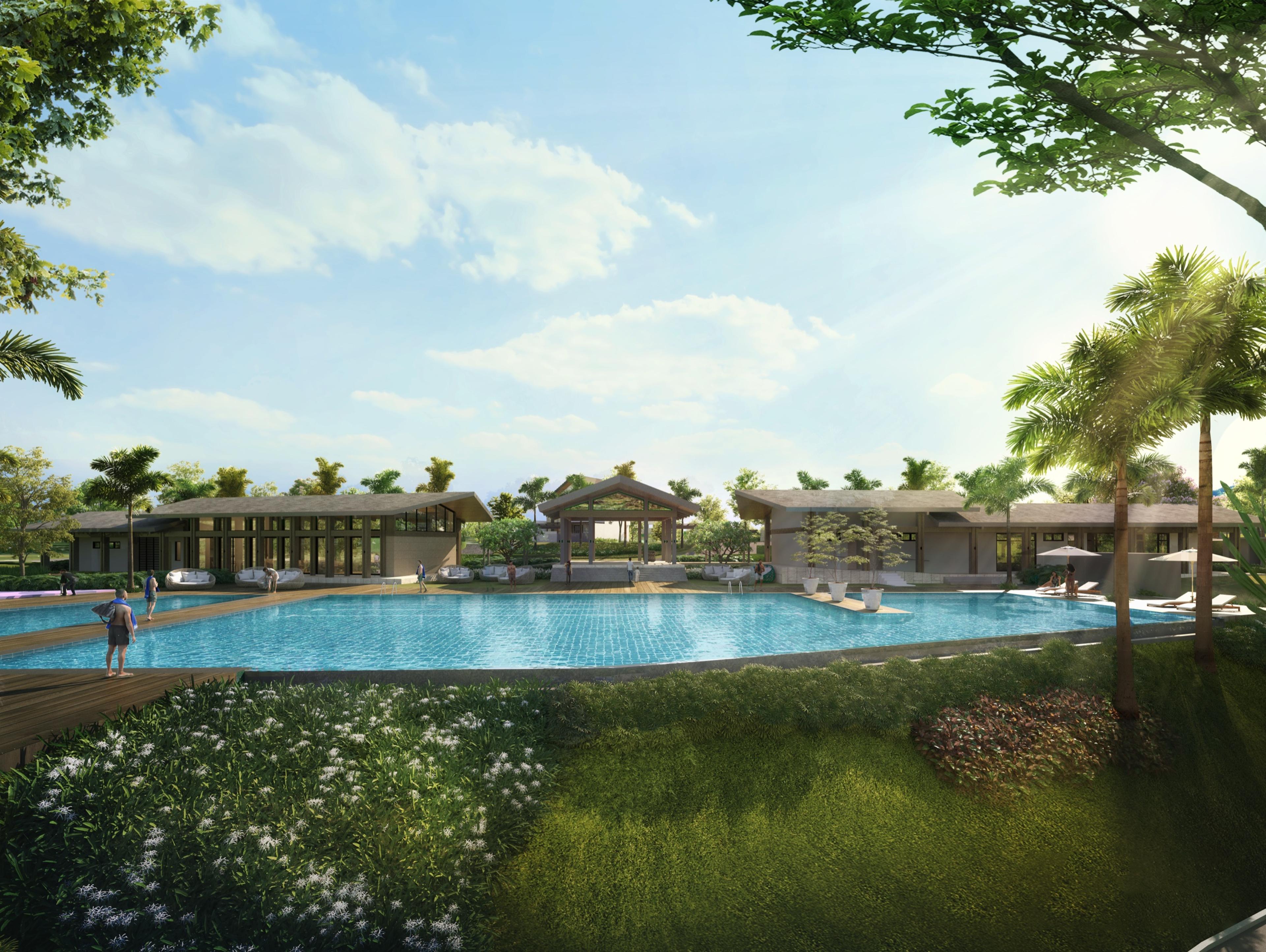 Render of the pool area at South Palmgrove, Lipa, Batangas