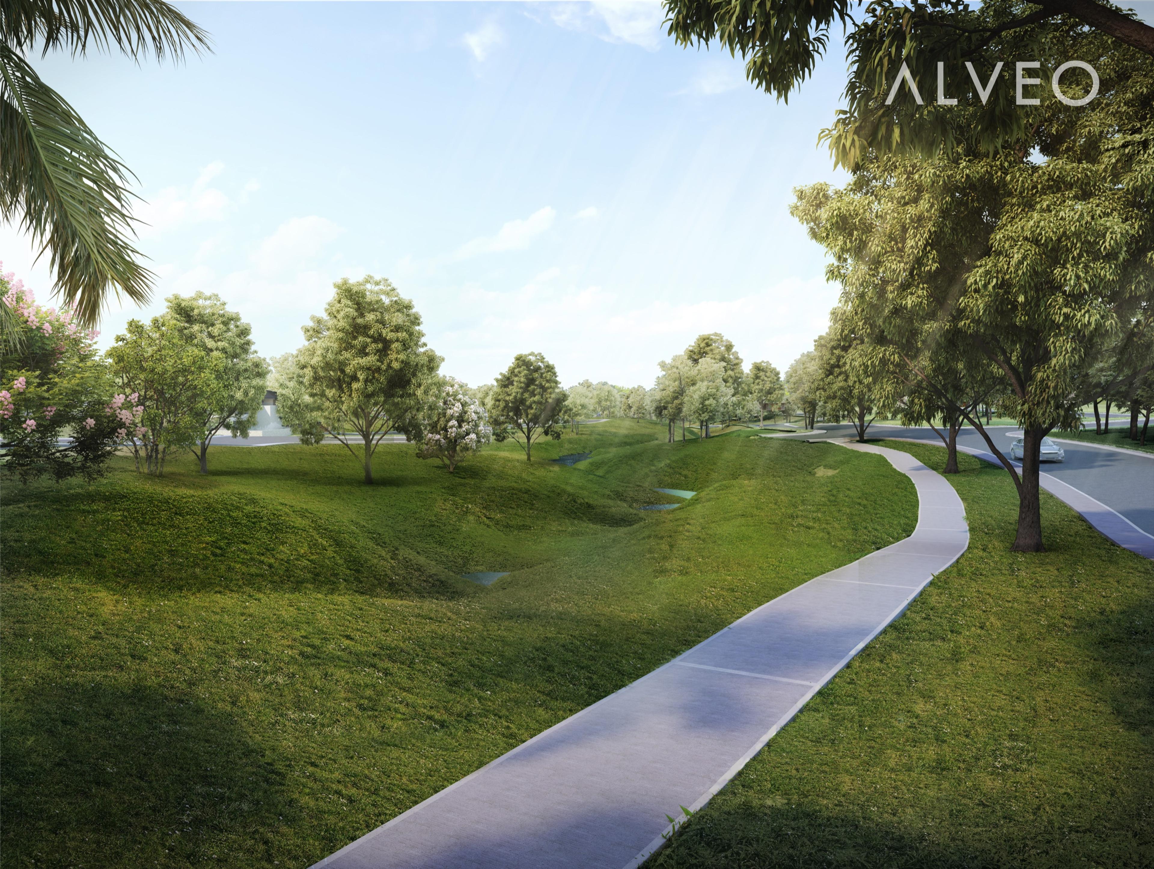 Render of the creekside jogging path at South Palmgrove, Lipa, Batangas