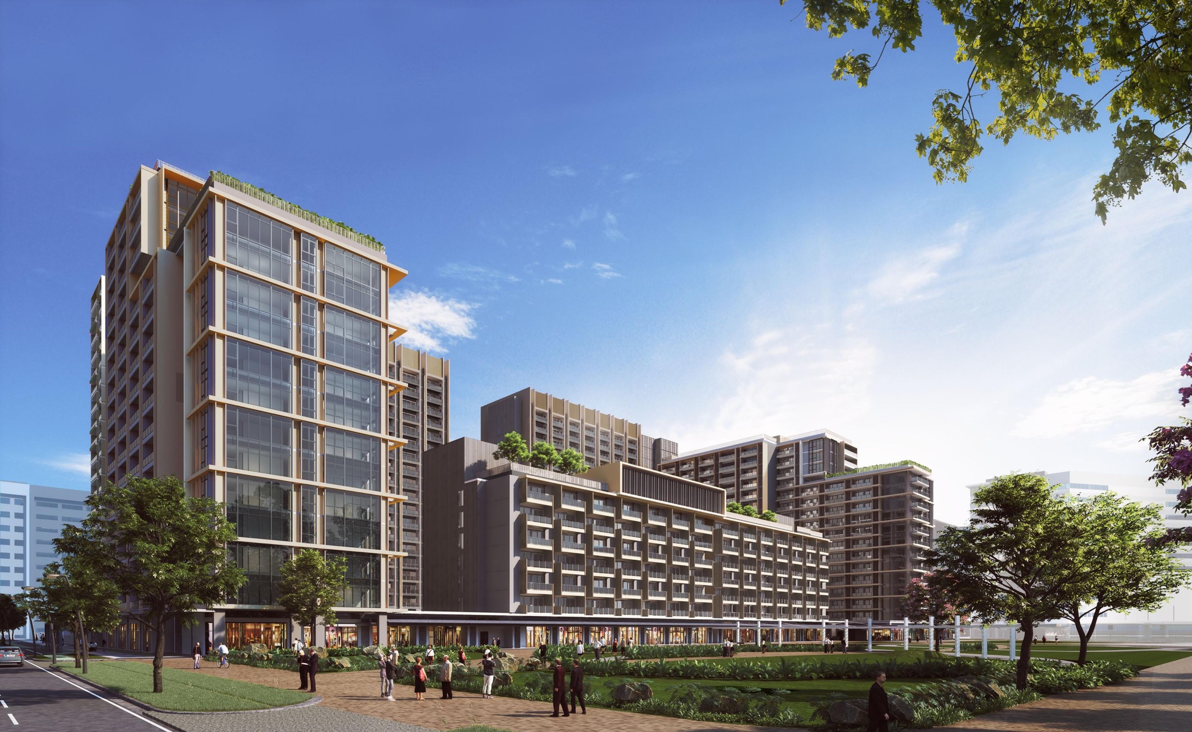 Render of the Gardencourt Residences facade, Arca South, Taguig City