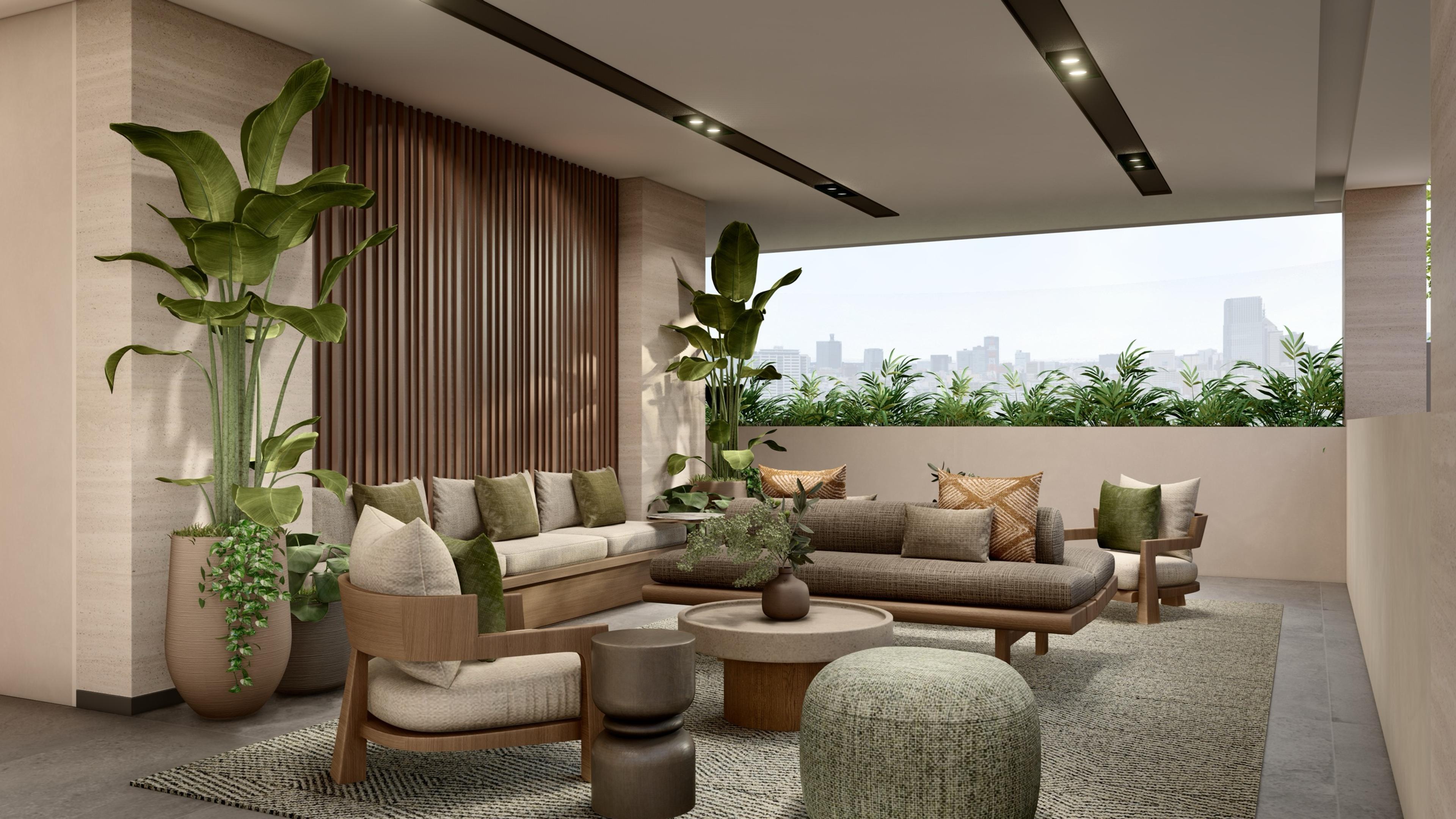Render of the sky lounge at Gardencourt Residences, Taguig City