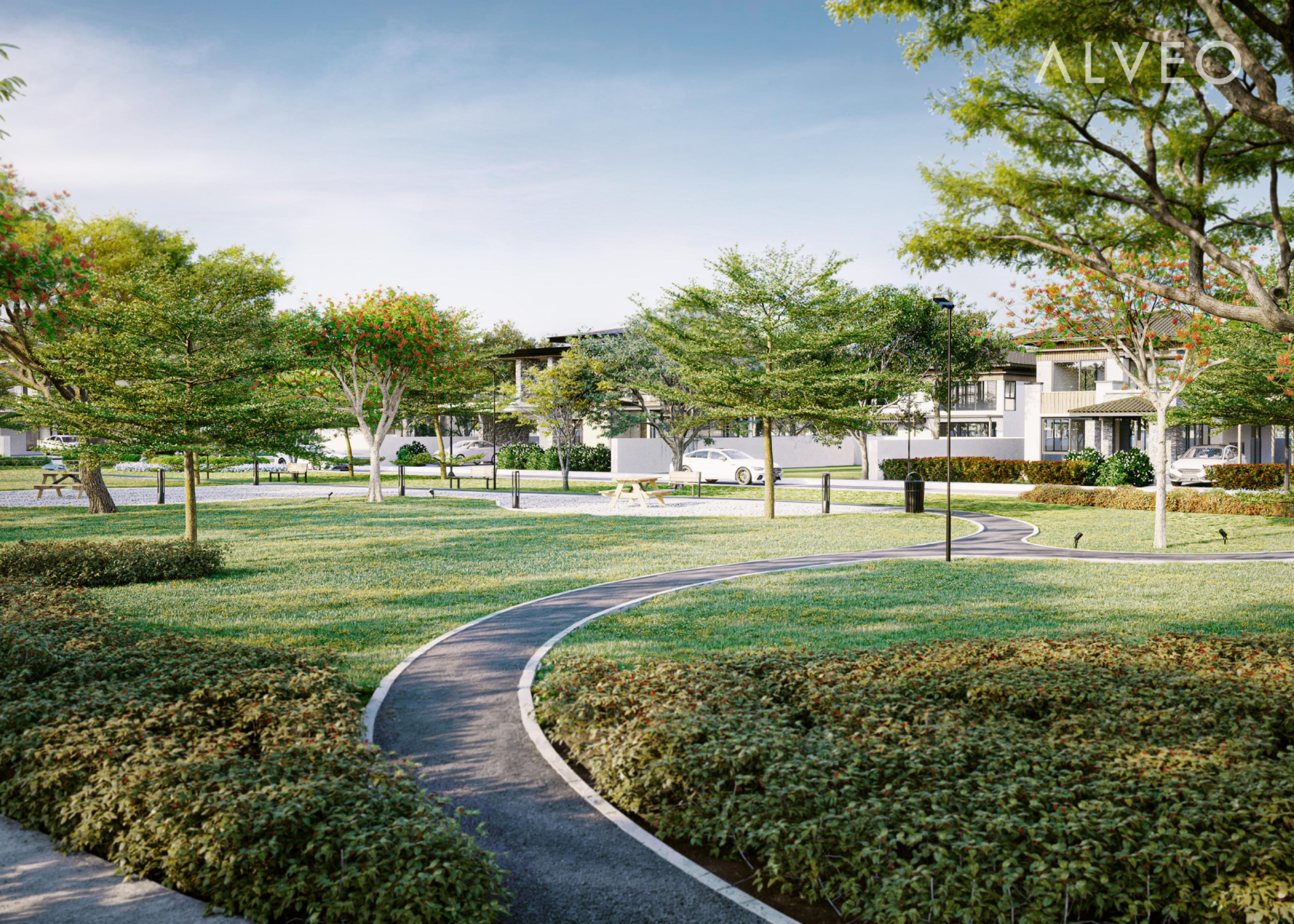 Render of a pocket park at Versala, Alviera, Pampanga