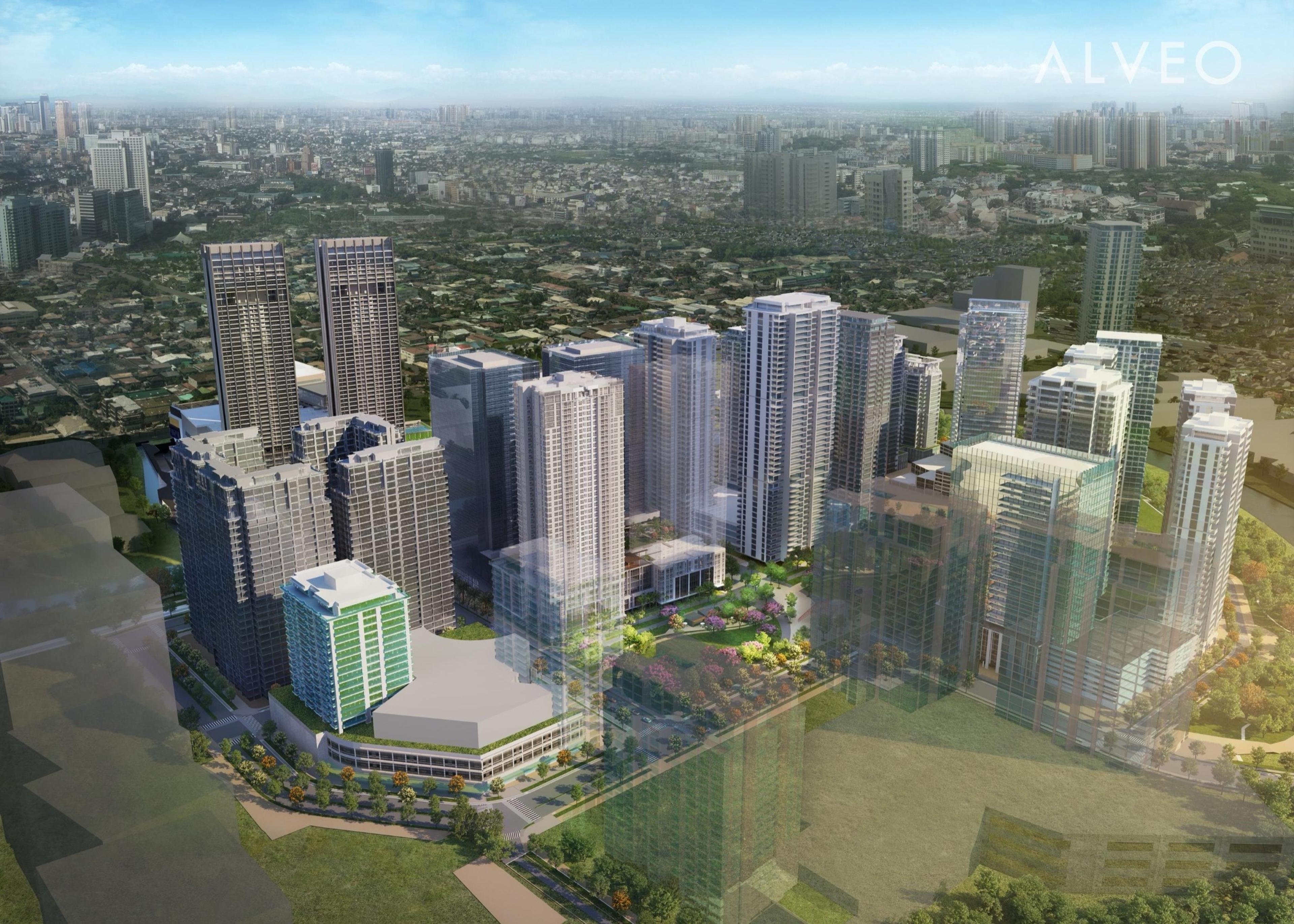 Render of the Parklinks estate from the air, Pasig City