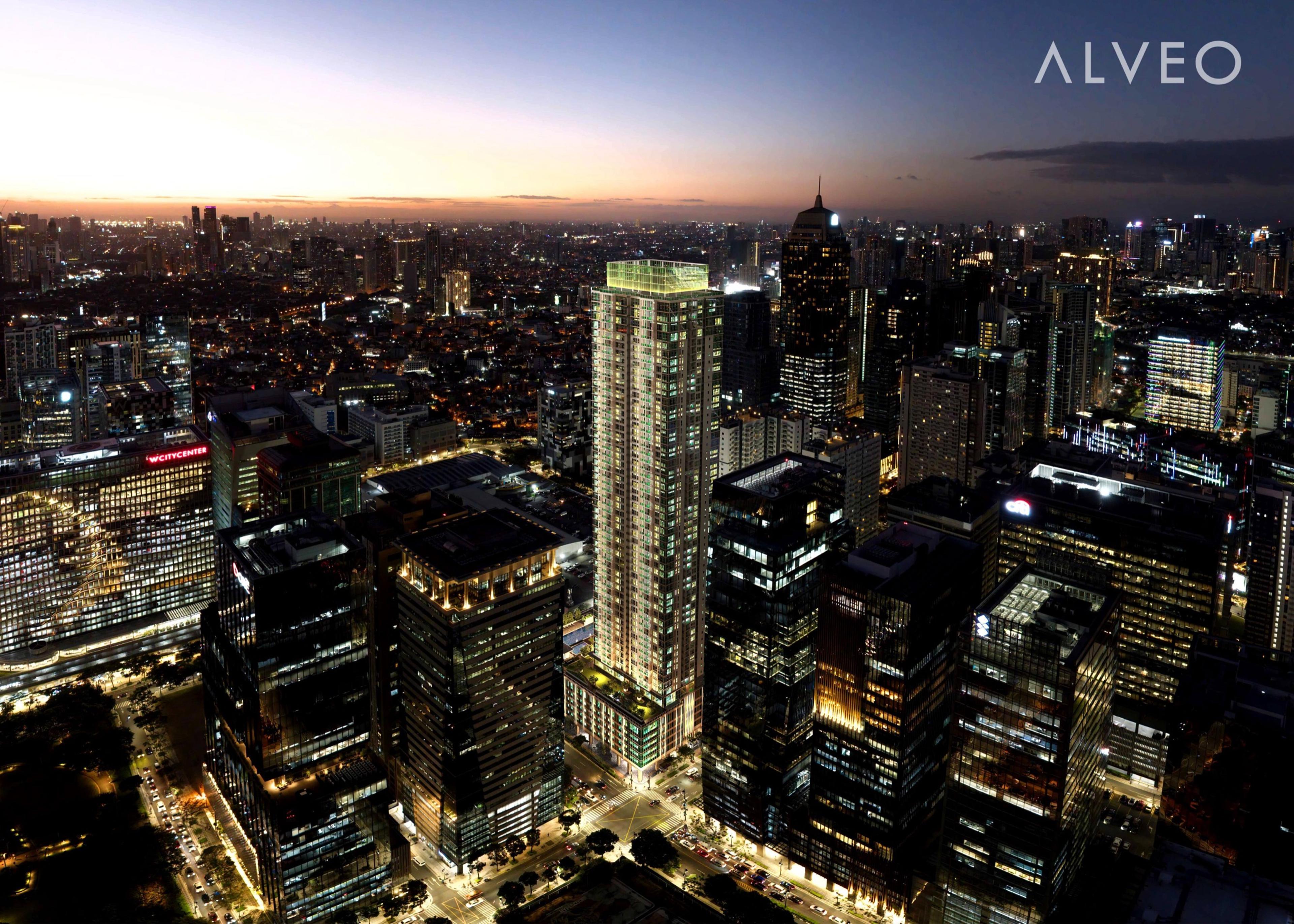 Render of the Park East Place facade at dusk, Bonifacio Global City, Taguig City