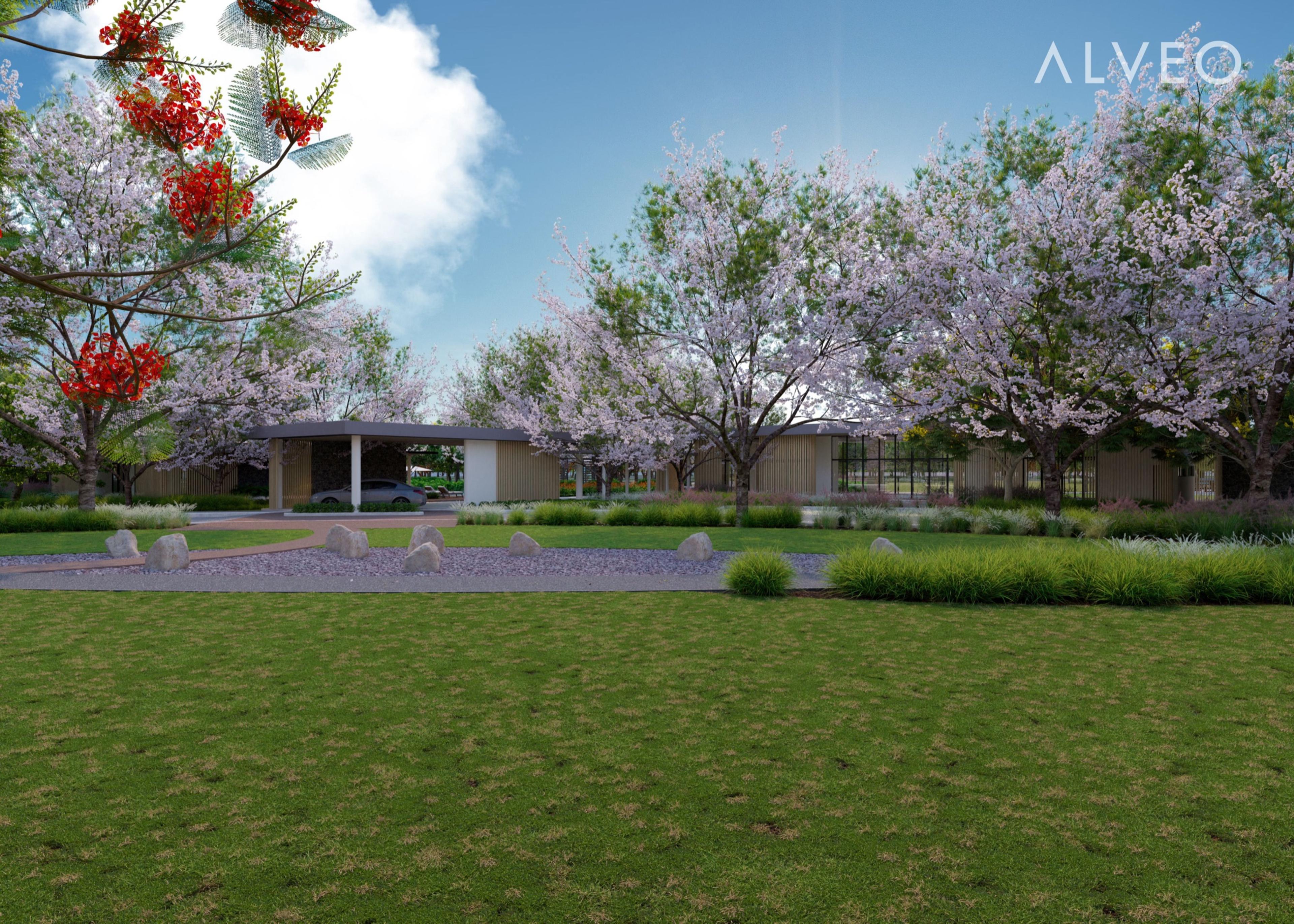 Render of the rain garden at Versala, Alviera, Pampanga