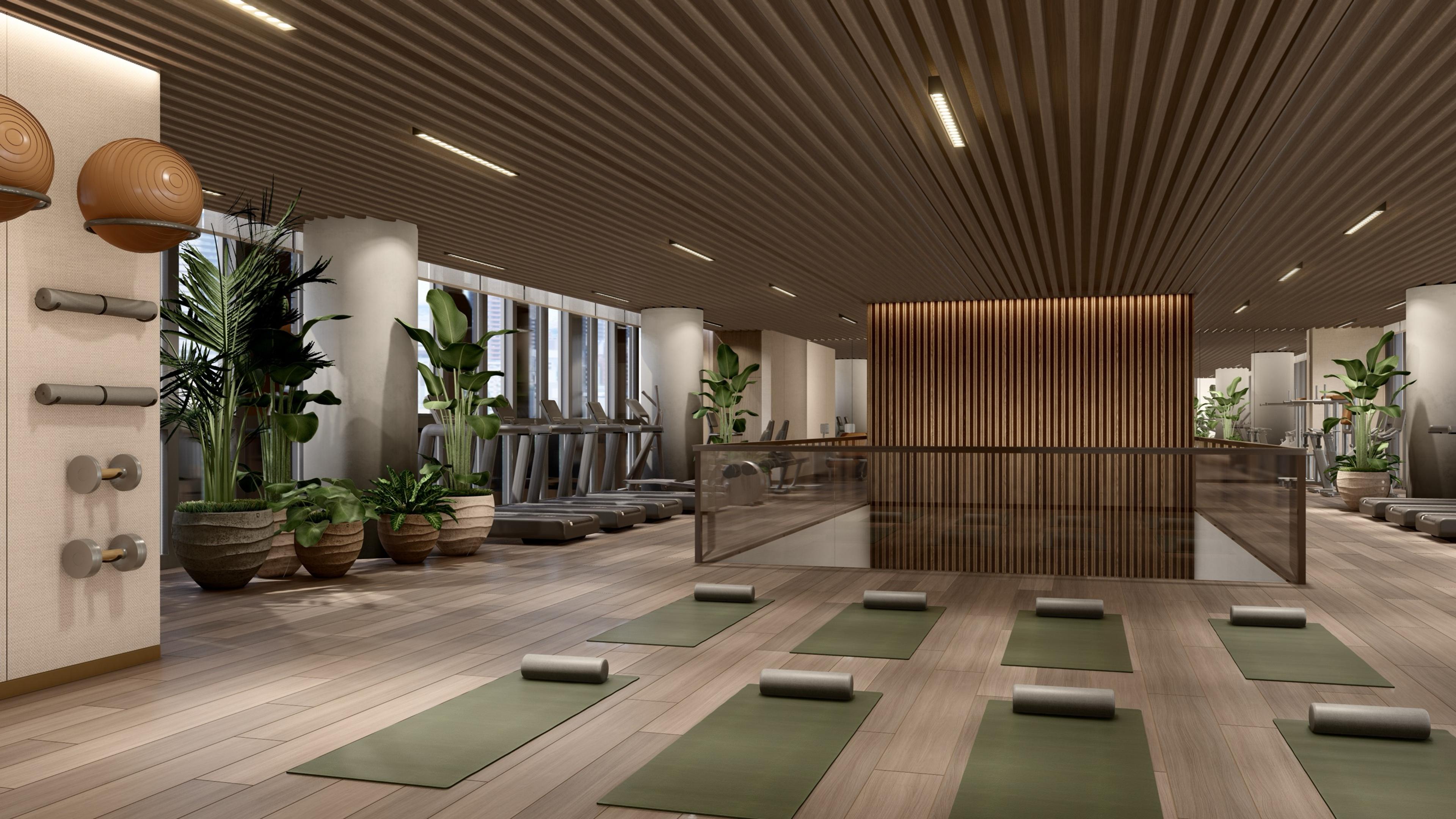 Render of the upper-level sky gym at Gardencourt Residences, Taguig City