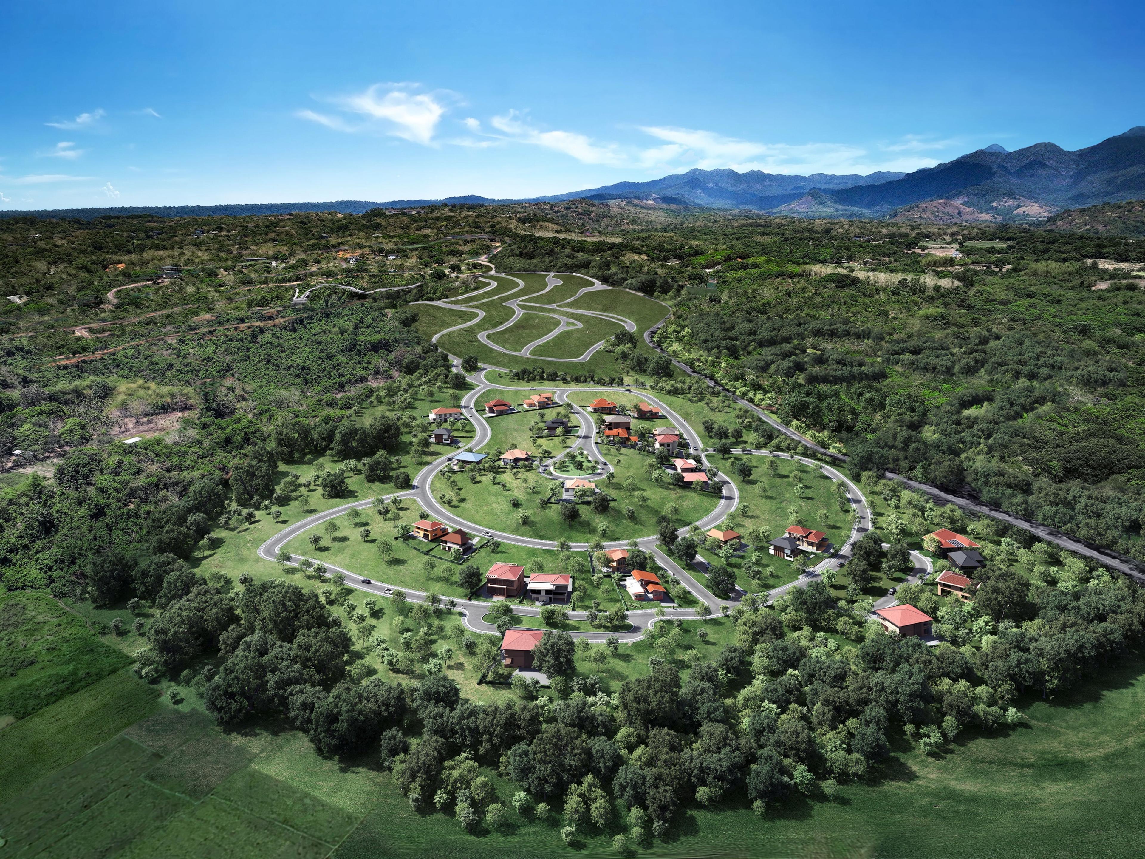 Aerial render of Orchard Vistas at Anvaya Cove, Morong, Bataan