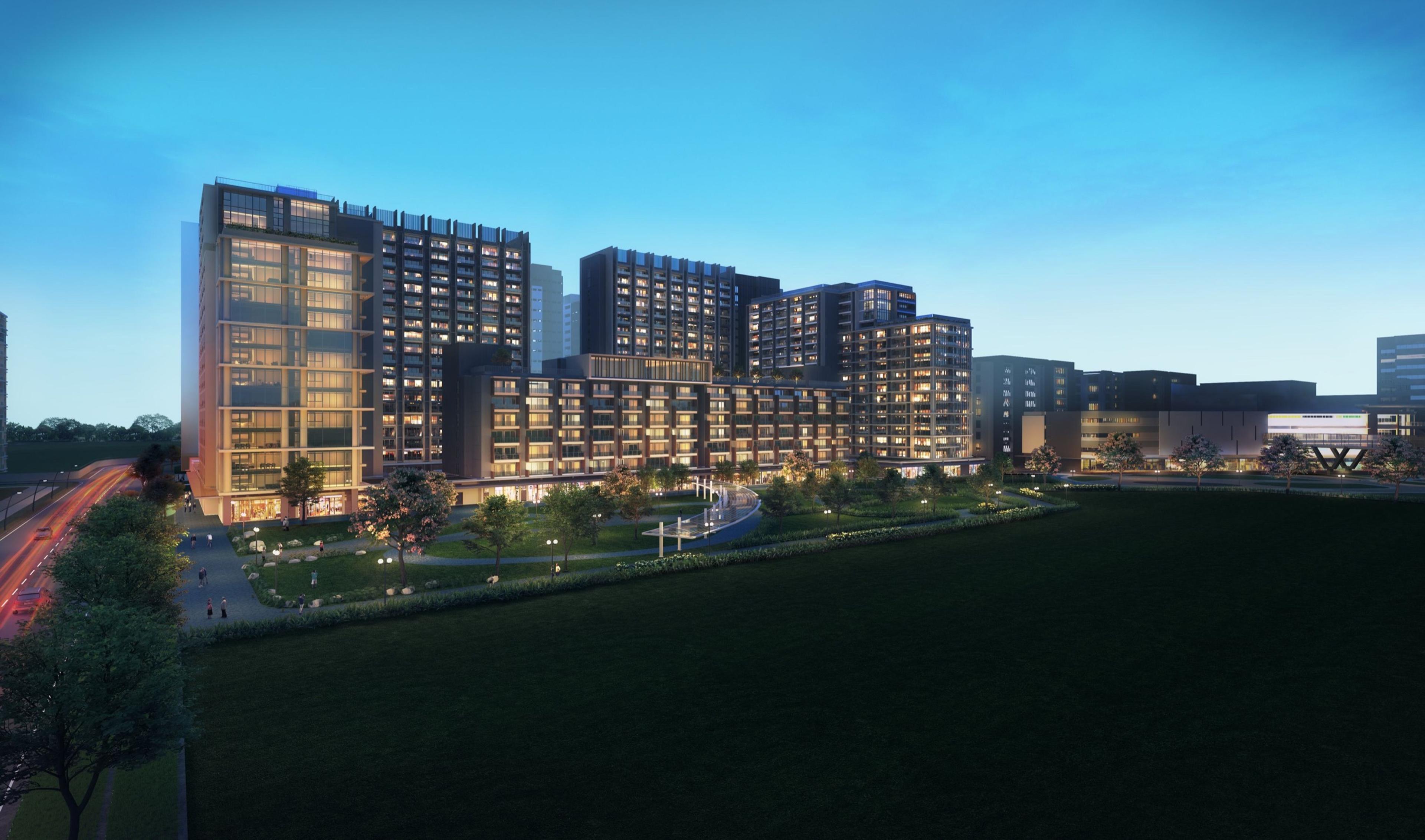 Render of Gardencourt Residences showing towers B and C, Arca South, Taguig City